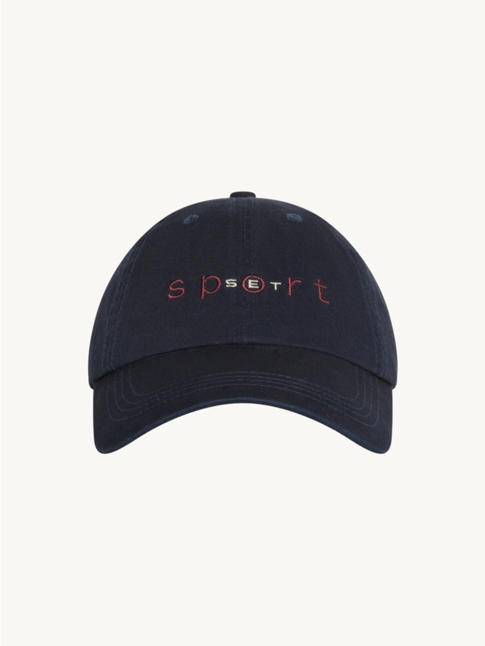 SET Active Navy Baseball Cap with Red Embroidery